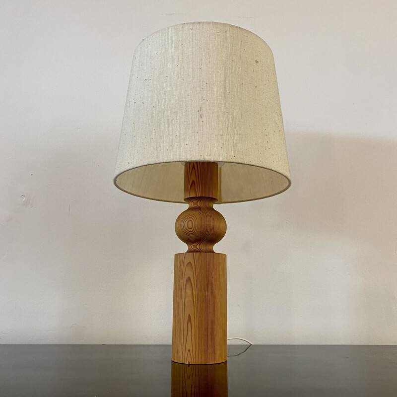 Vintage lamp in solid pine by Uno and Ostens Kristiansson