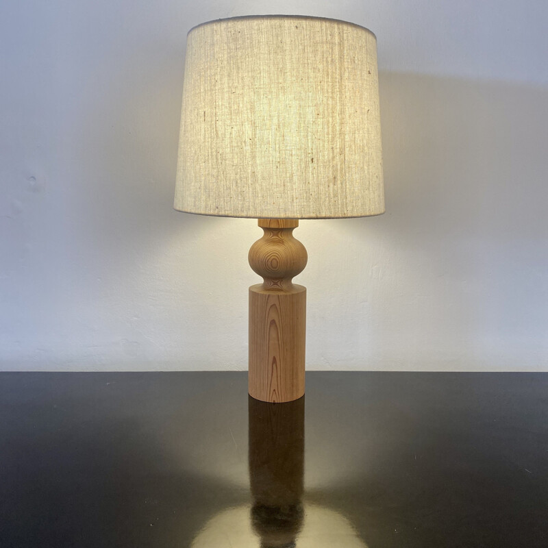 Lampe vintage en pin massif par Uno et Ostens Kristiansson