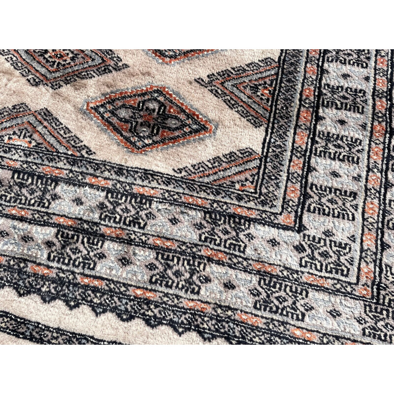 Vintage Pakistani wool and silk rug, 1970