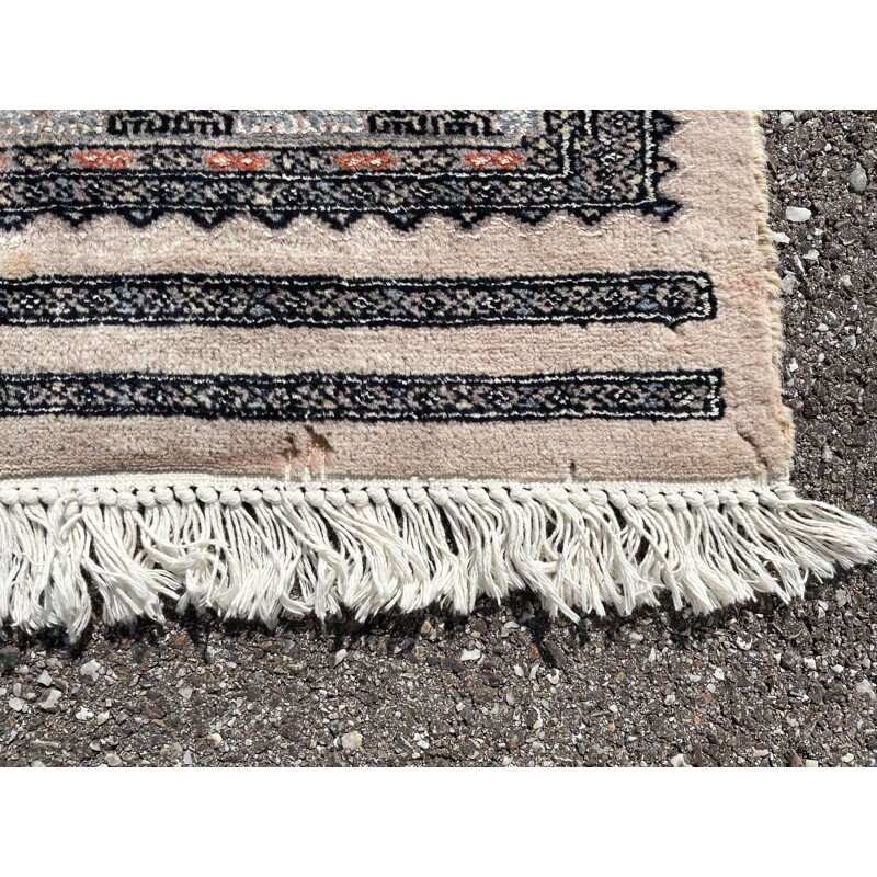 Vintage Pakistani wool and silk rug, 1970