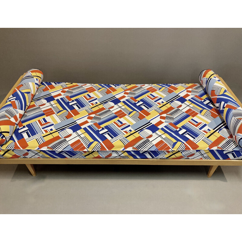 Vintage beechwood daybed, 1950