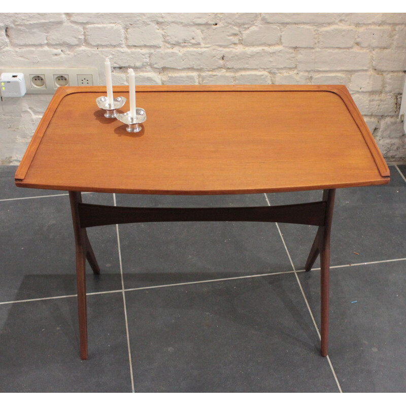 Scandinavian vintage side table by Johannes Andersen for Cfc Silkeborg, Denmark 1960