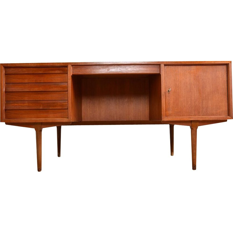 Bureau vintage à double face en teck par Lothar Wegner, 1960