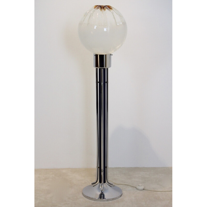 Italian A.V. Mazzega floor lamp in glass - 1970s