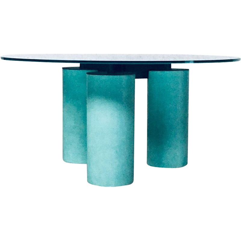 Vintage architectural "Serenissimo" dining table by Lella & Massimo Vignelli for Acerbis, Italy 1980s