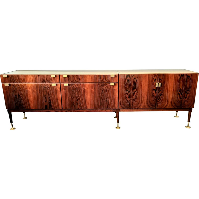 Mid century rosewood and brass sideboard by A.A. Patijn for Fristho Franeker, 1953