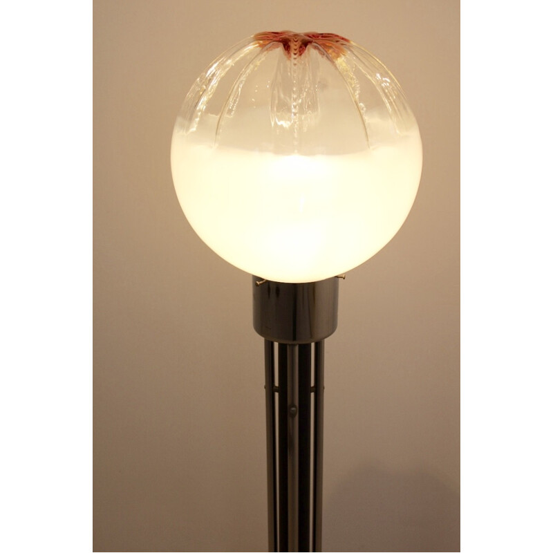 Lámpara de pie de cristal italiana A.V. Mazzega - 1970