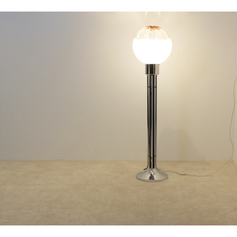 Italian A.V. Mazzega floor lamp in glass - 1970s