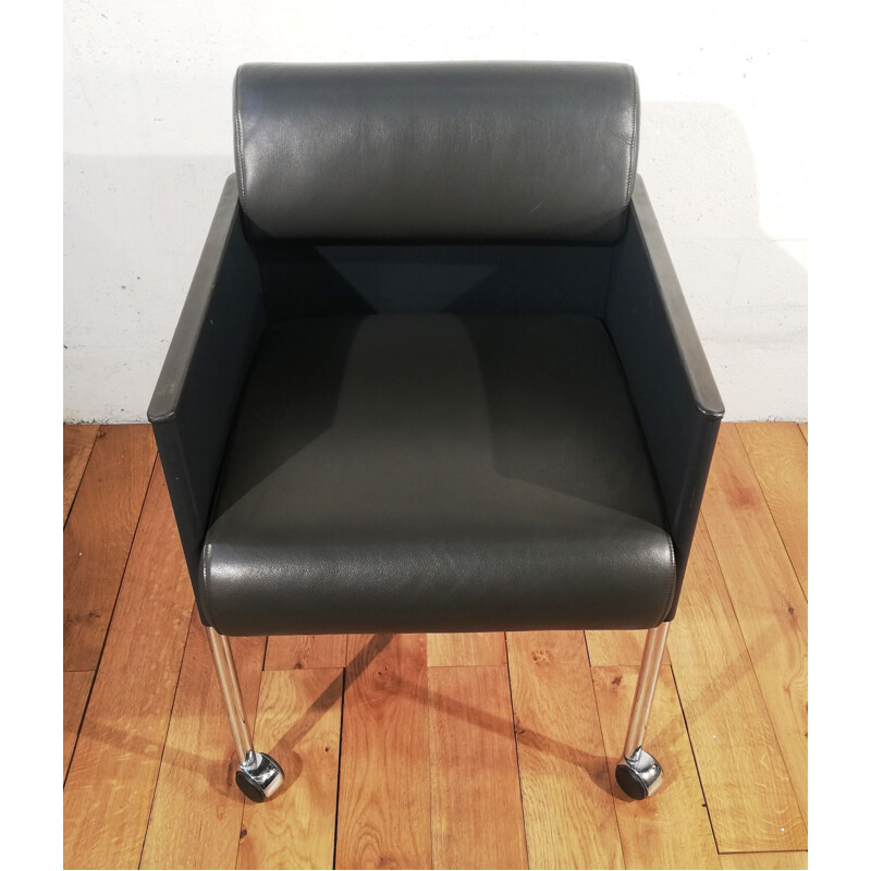 Vintage Rosenthal leather office armchair