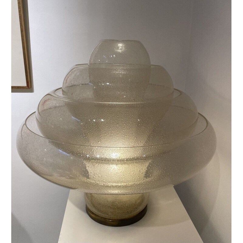 Mid-century Lotus lamp in Murano glass by Carlo Nason, Italy 1969