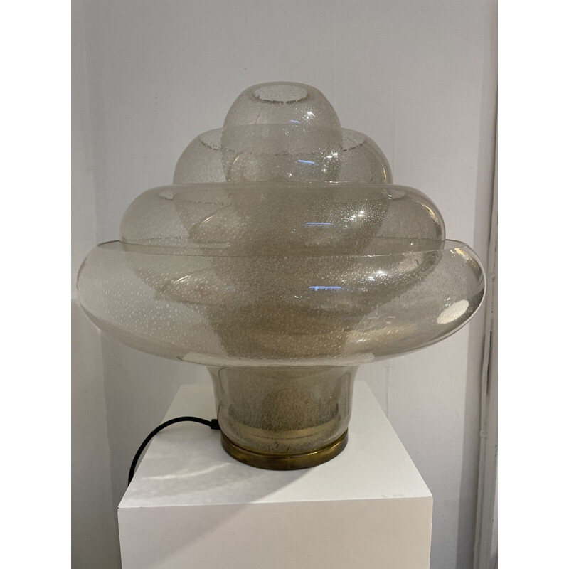 Lampe Lotus vintage en verre de Murano par Carlo Nason, Italie 1969