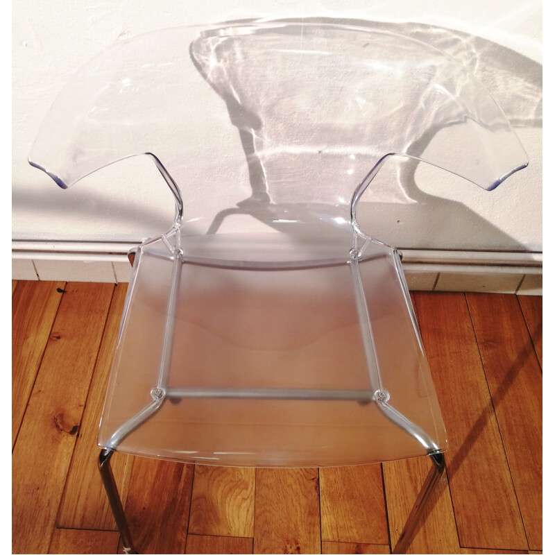 Vintage chair in transparent plastic