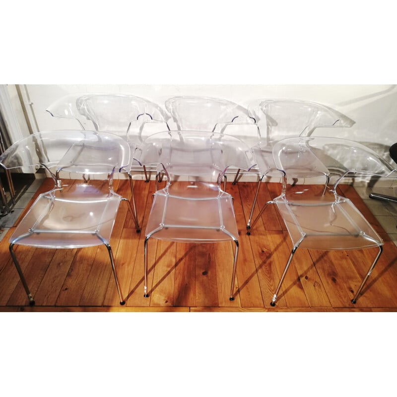 Vintage-Stuhl aus transparentem Kunststoff