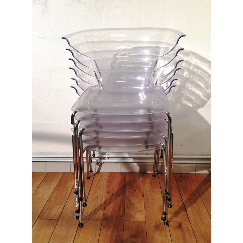 Vintage-Stuhl aus transparentem Kunststoff