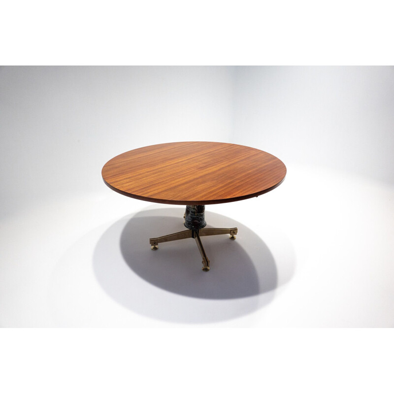 Mid-century wood and ceramic extendable dining table by Melchiorre Bega and Pietro Melandri, Italy 1950s