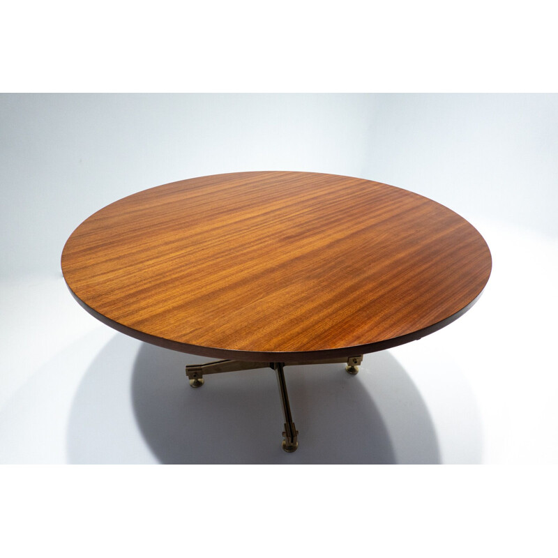 Mid-century wood and ceramic extendable dining table by Melchiorre Bega and Pietro Melandri, Italy 1950s