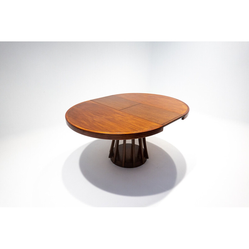 Mid-century extendable teak dining table by Angelo Mangiarotti, Italy 1970s