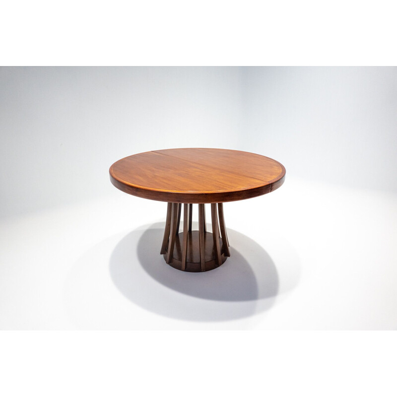 Mid-century extendable teak dining table by Angelo Mangiarotti, Italy 1970s