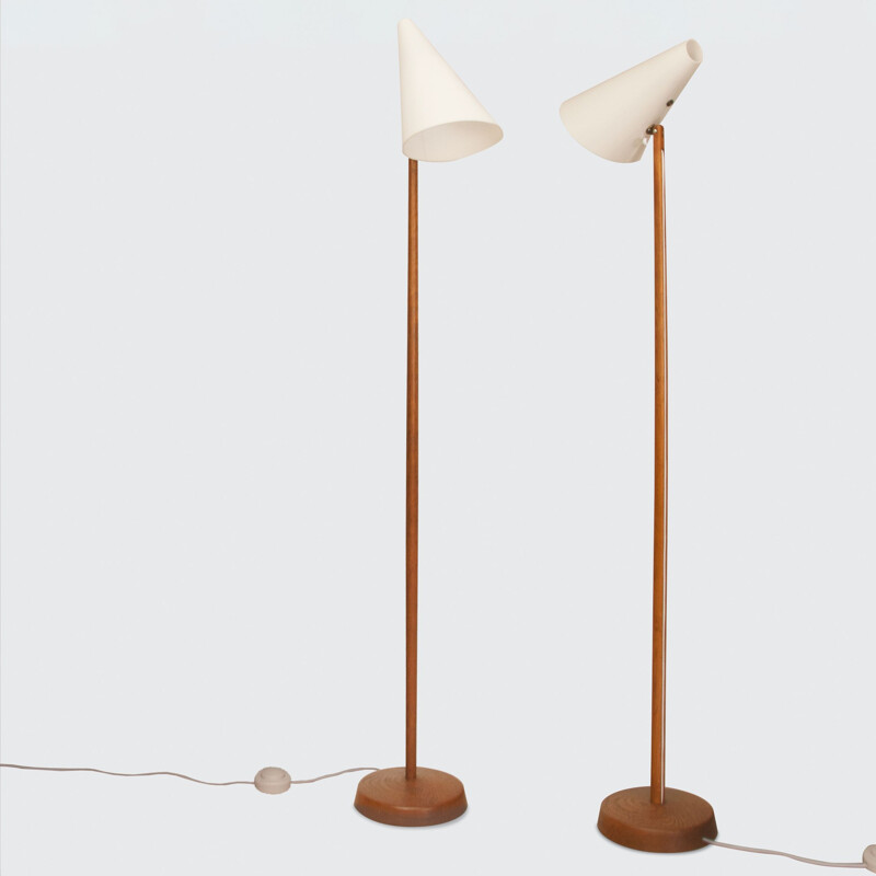 Pair of vintage floor lamps by Uno & Östen Kristiansson, Sweden 1970s