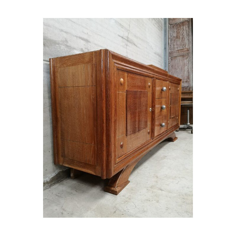 Vintage Art Deco gilded oakwood sideboard, 1930