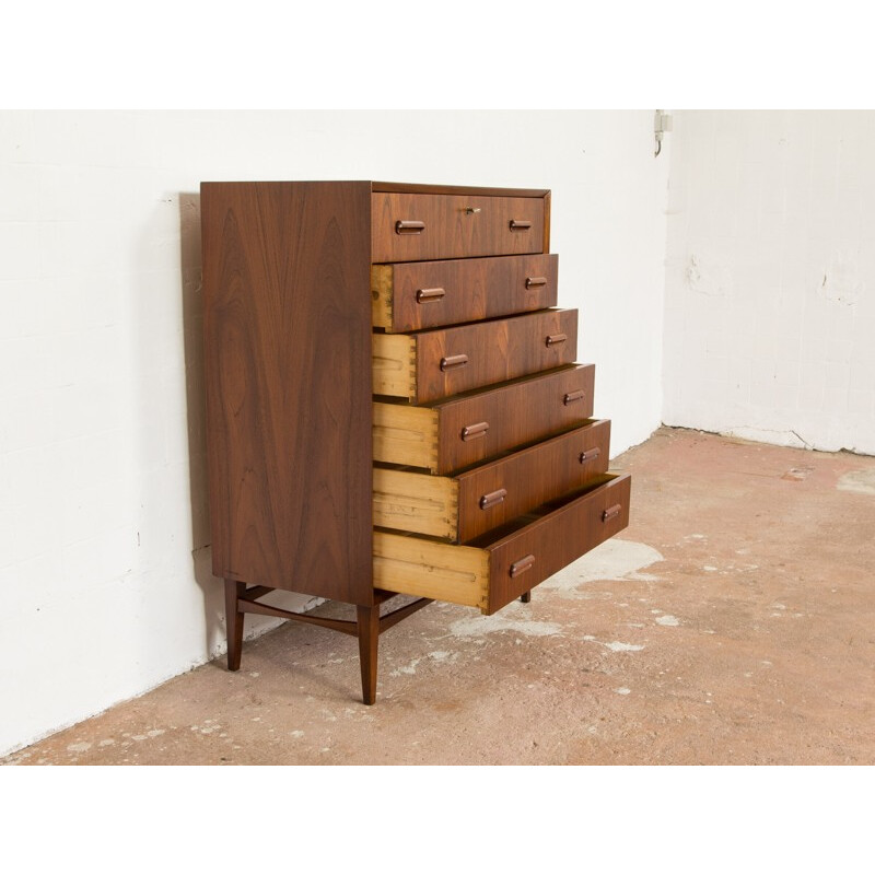  Danish chest of 6 drawers in teak - 1960s