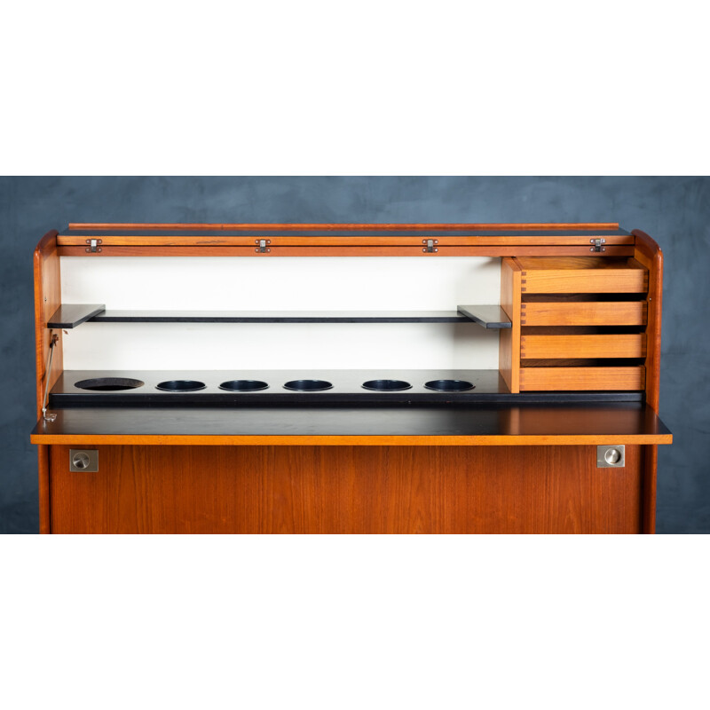 Vintage teak dry bar, Denmark 1960