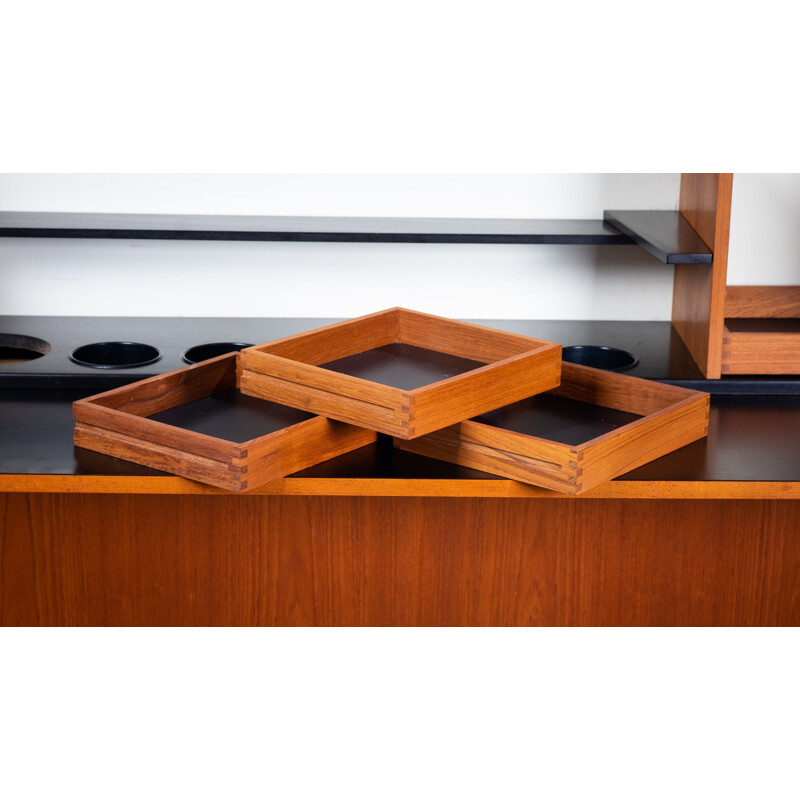 Vintage teak dry bar, Denmark 1960