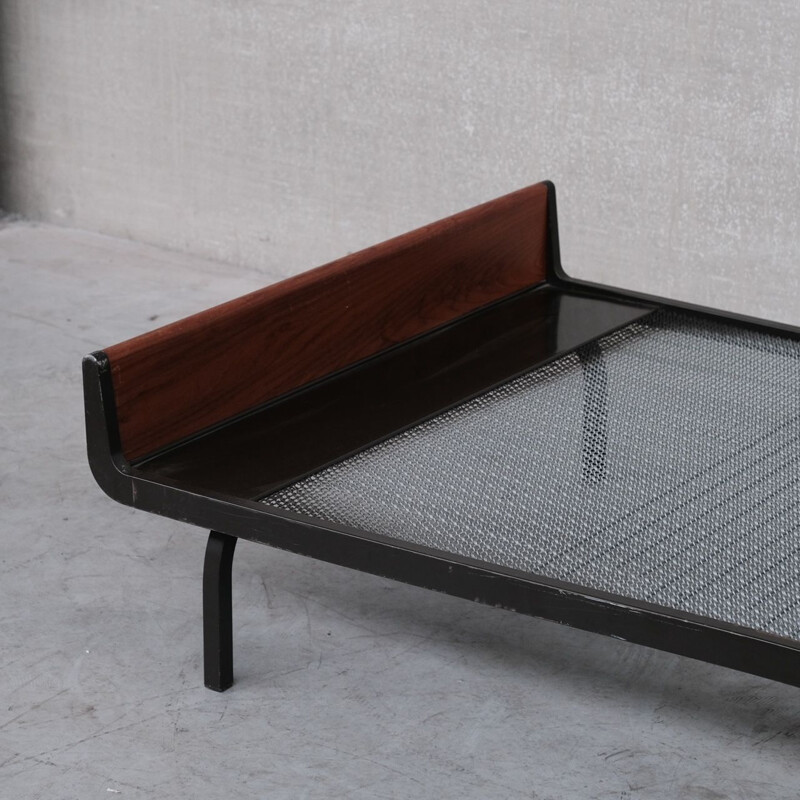 Mid-century teak and metal daybed by Friso Kramer for Auping, Holland 1950s