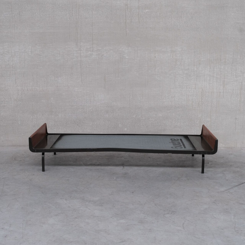 Mid-century teak and metal daybed by Friso Kramer for Auping, Holland 1950s