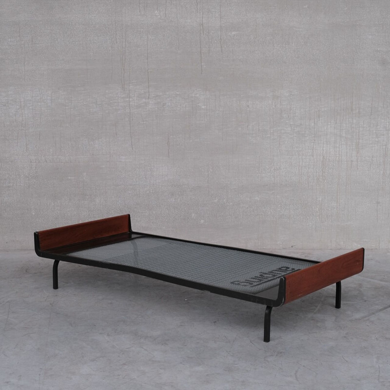 Mid-century teak and metal daybed by Friso Kramer for Auping, Holland 1950s