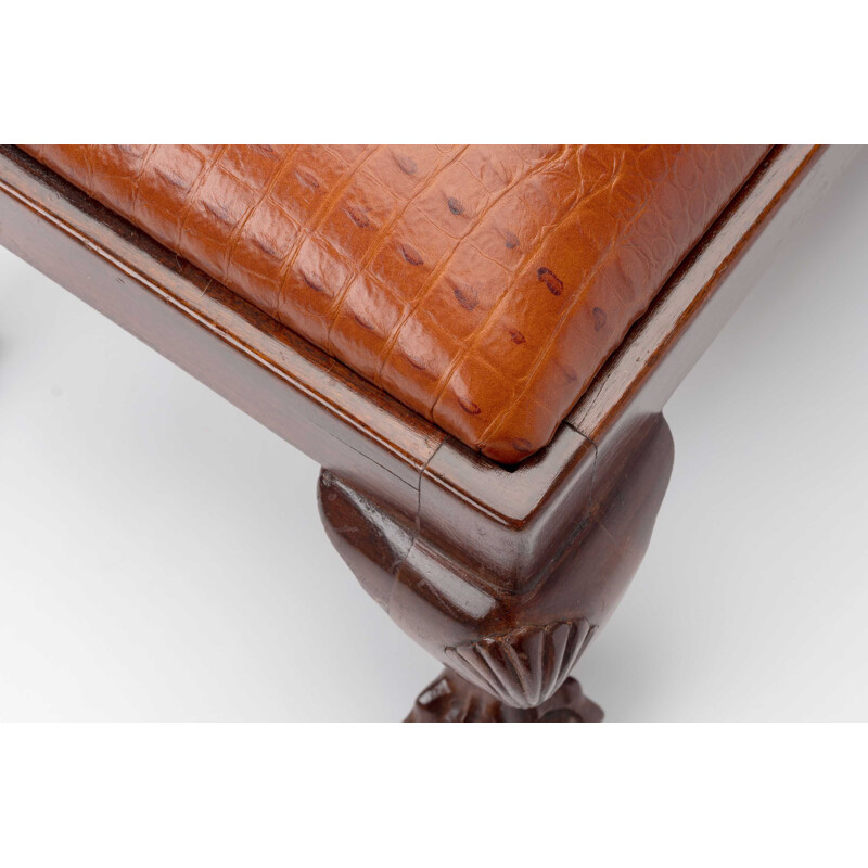 Vintage leather Fender stool