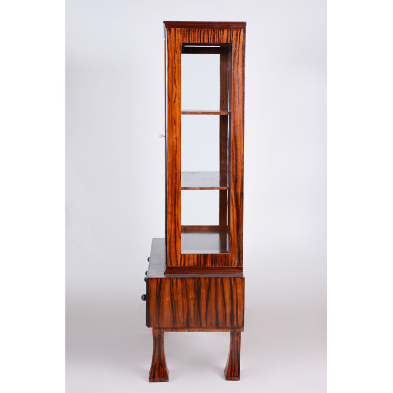 French vintage Art deco display cabinet, 1930s