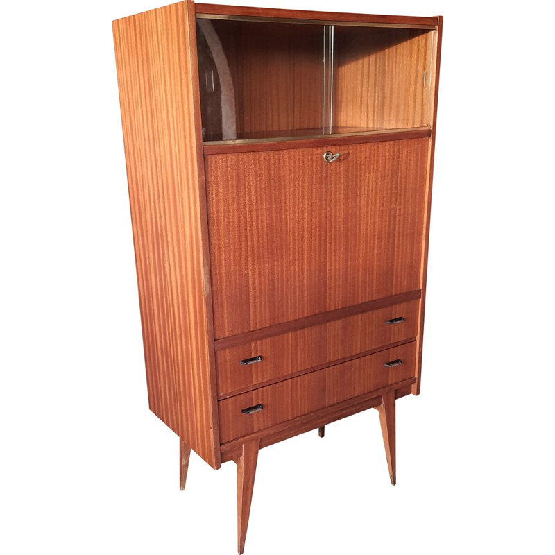 Vintage secretary with 2 sliding windows