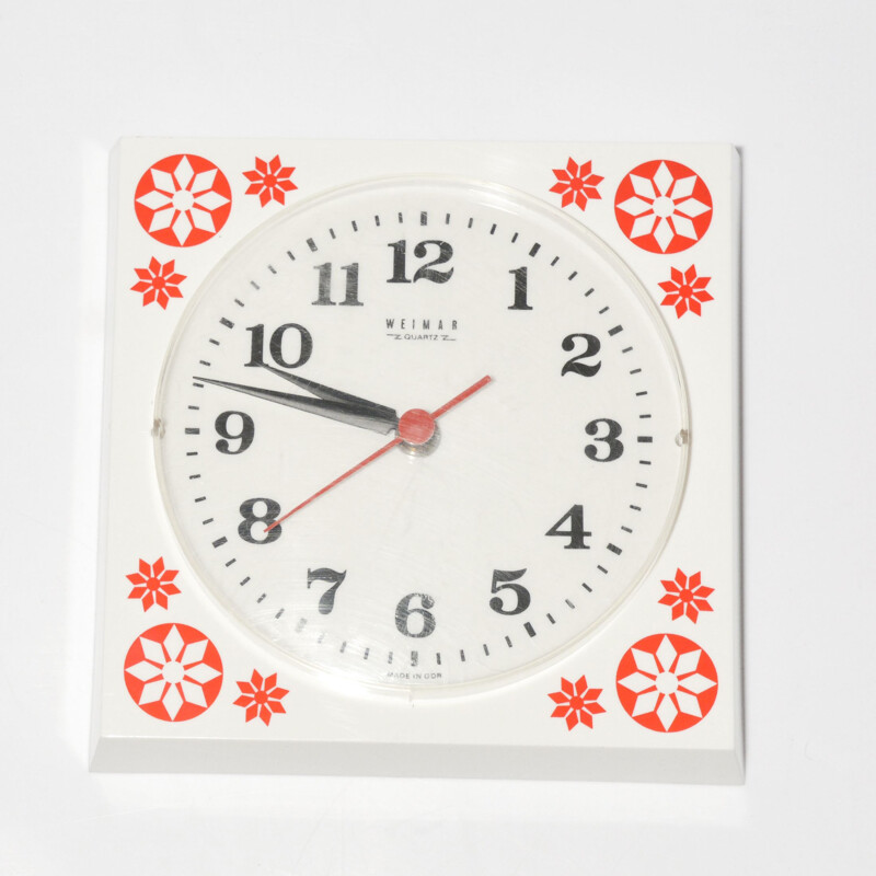 Vintage wall clock by Weimar, Germany 1970s