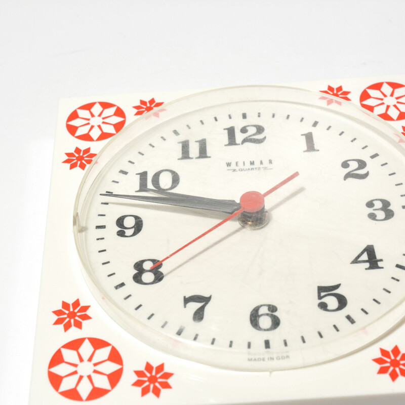 Vintage wall clock by Weimar, Germany 1970s