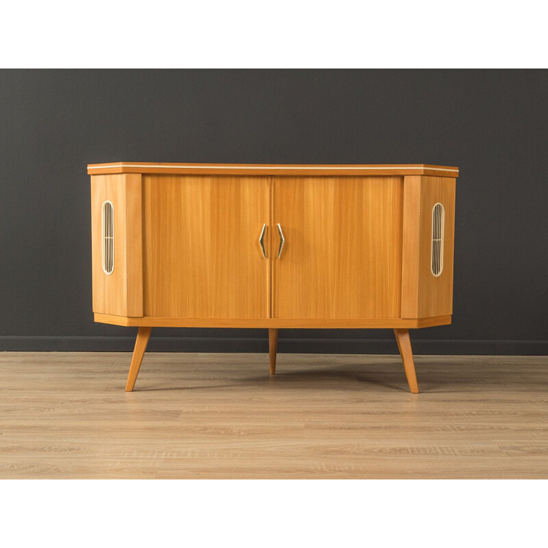 Vintage bar cabinet in walnut & ashwood veneer, Germany 1950s