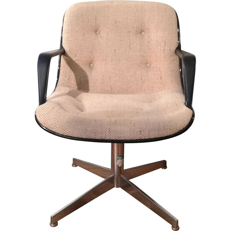 Vintage Pollock wool armchair for Knoll, 1970