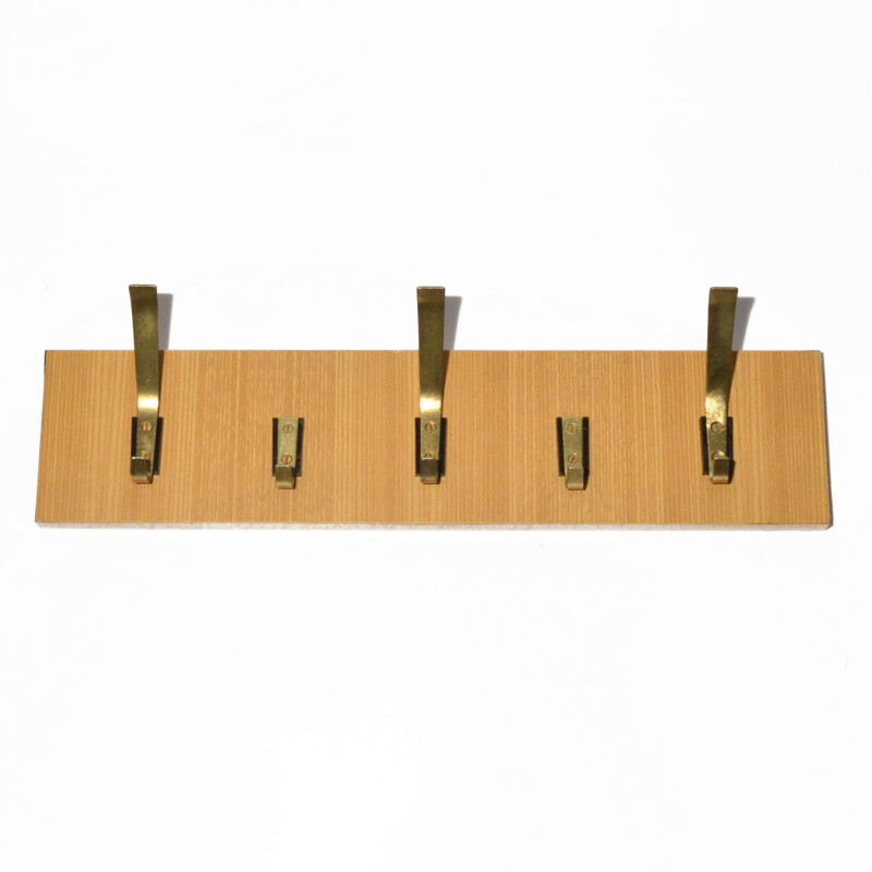 Vintage wall coat rack by Hersteller Veb Deutsche Werkstotten Hellerau, Germany 1970s