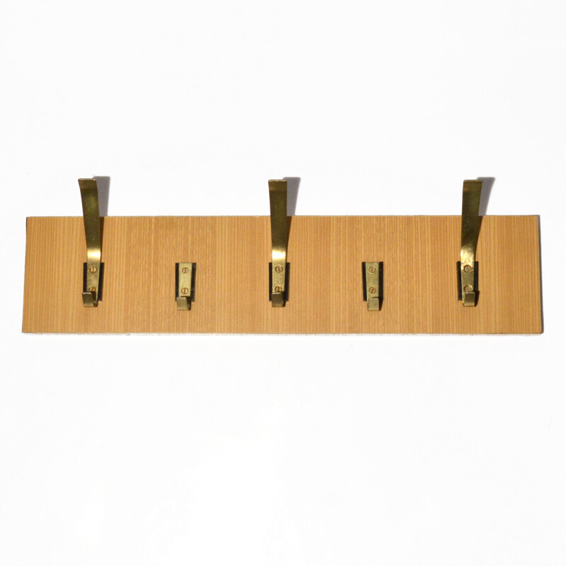 Vintage wall coat rack by Hersteller Veb Deutsche Werkstotten Hellerau, Germany 1970s