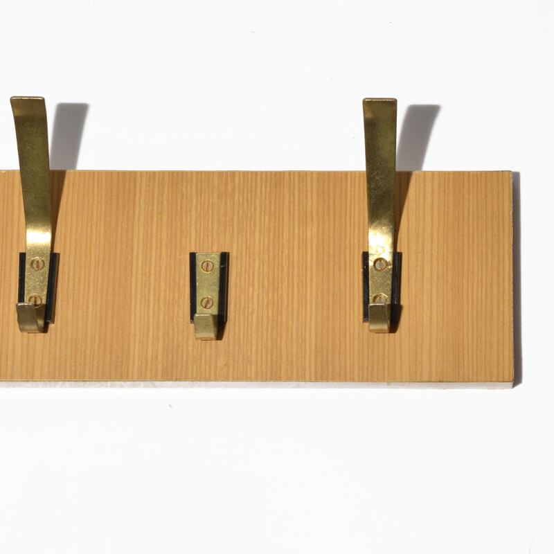 Vintage wall coat rack by Hersteller Veb Deutsche Werkstotten Hellerau, Germany 1970s