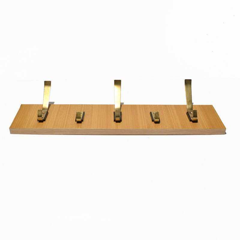 Vintage wall coat rack by Hersteller Veb Deutsche Werkstotten Hellerau, Germany 1970s