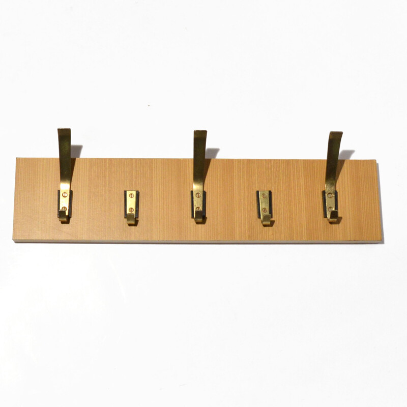 Vintage wall coat rack by Hersteller Veb Deutsche Werkstotten Hellerau, Germany 1970s