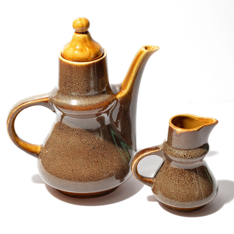 Vintage porcelain pitcher and milk jug by Adam Sadulski, Poland 1960