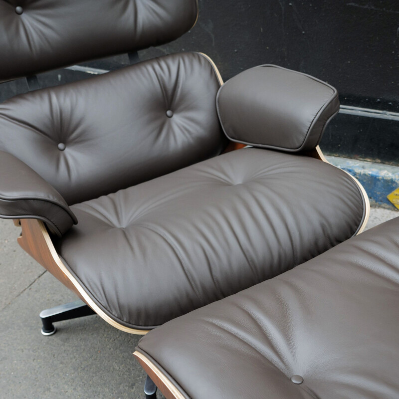 Cadeira Vintage rosewood lounge e otomano por Charles e Ray Eames para Herman Miller