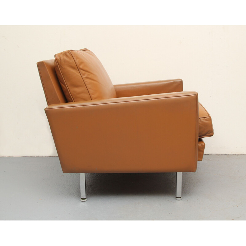 Vintage leather armchair by George Nelson for Herman Miller, 1960s