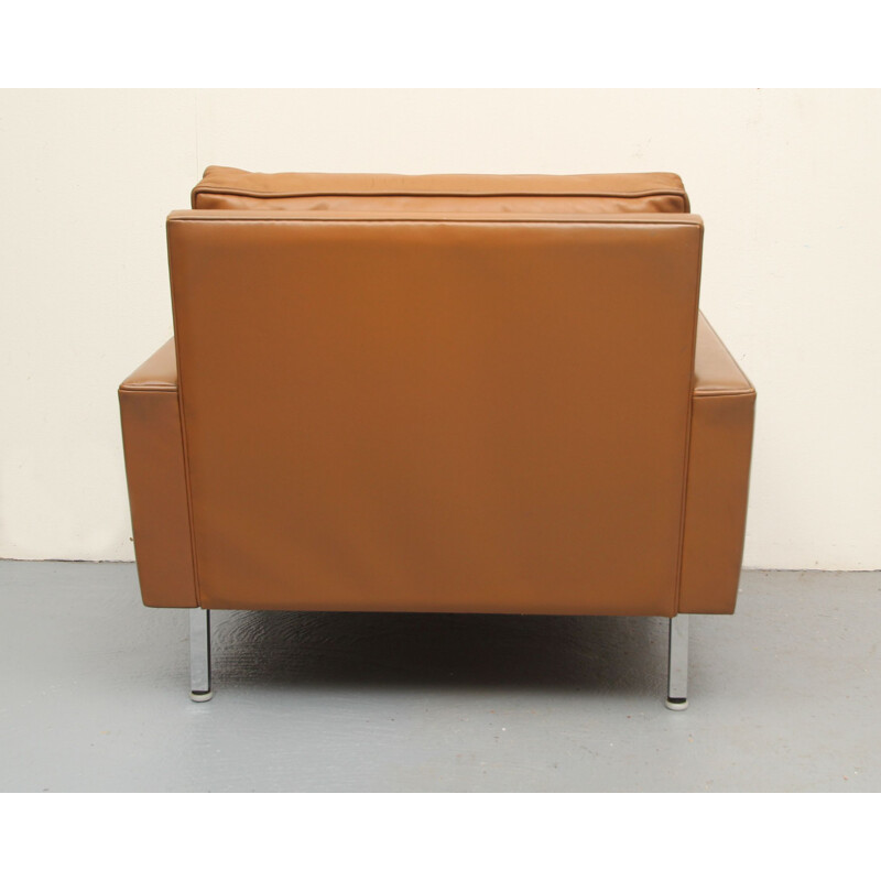 Vintage leather armchair by George Nelson for Herman Miller, 1960s