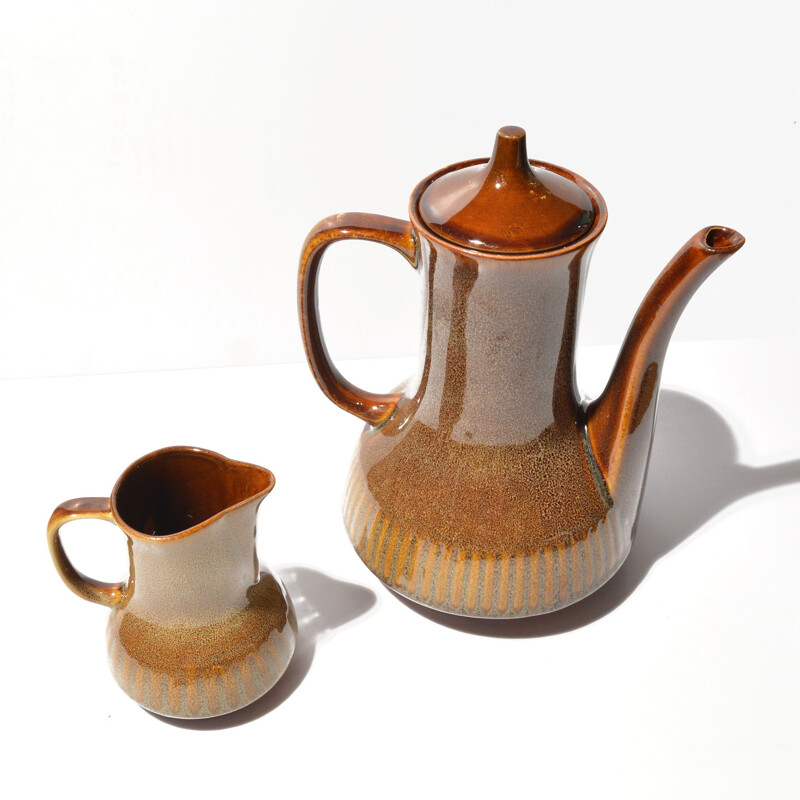 Vintage ceramic pitcher and milk jug by Adam Sadulski, Poland 1970