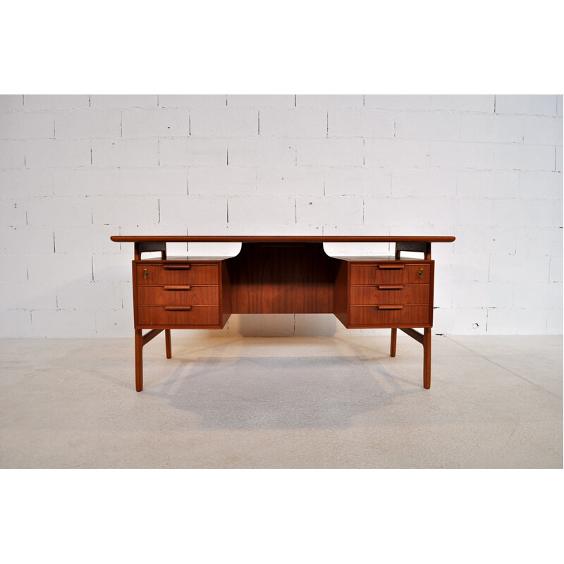 Desk "Double sided 75" in teak by Gunni OMANN - 1960s