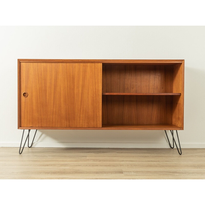 Vintage teak sideboard with one sliding door, Germany 1960s