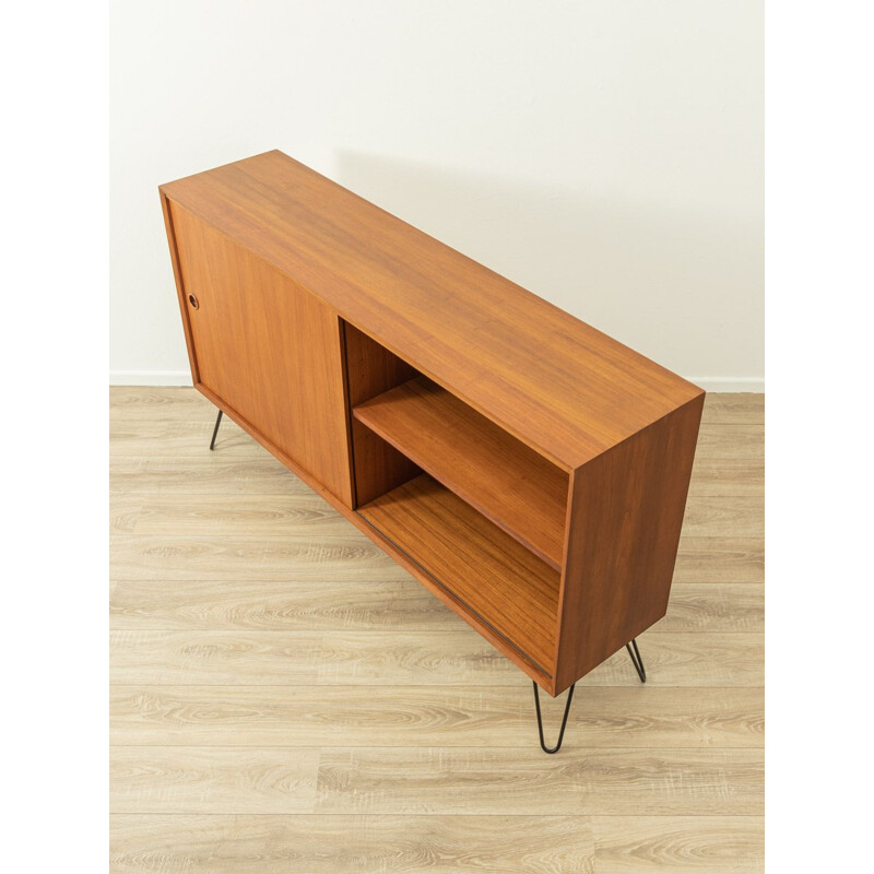 Vintage teak sideboard with one sliding door, Germany 1960s